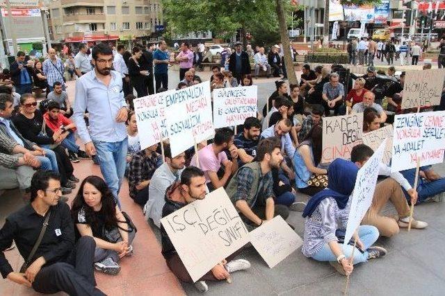 Nazilli'de Sendikalar Soma'daki Maden Kazasını Protesto Etti