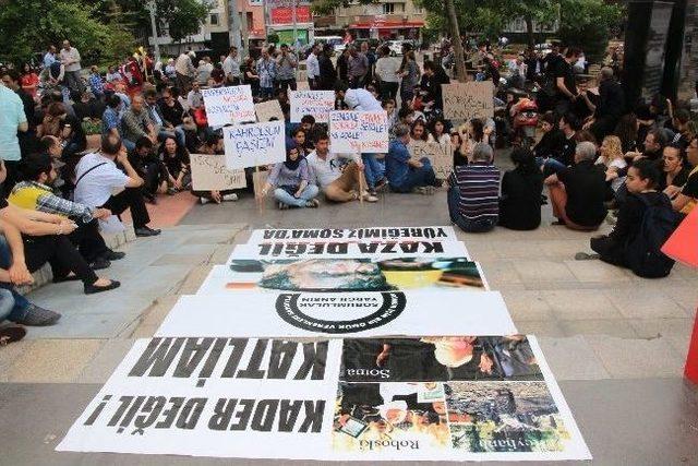 Nazilli'de Sendikalar Soma'daki Maden Kazasını Protesto Etti