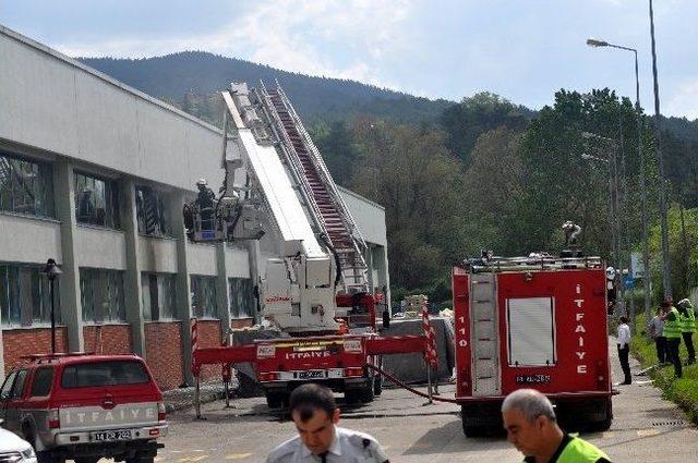 Bolu’da Fabrika Yangını