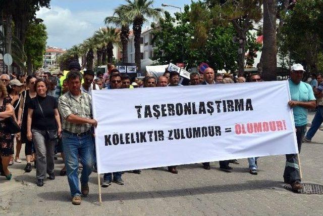 Soma Maden Faciası Dat&ccedil;a&rsquo;da Protesto Edildi 1