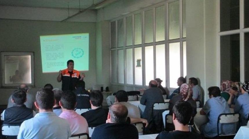 Tekirdağ Afad Fabrika Personeline Afet Bilinci Eğitimi Verdi
