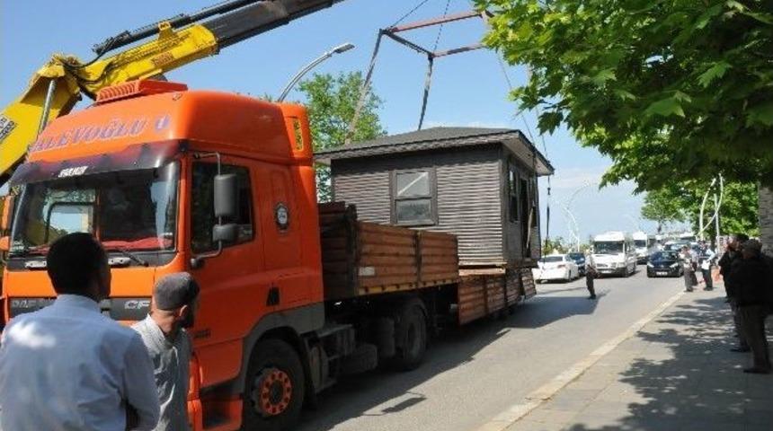 Ak&ccedil;akoca Turizm Derneği Binası Vin&ccedil;le Taşınarak Yeni Yerine Kondu