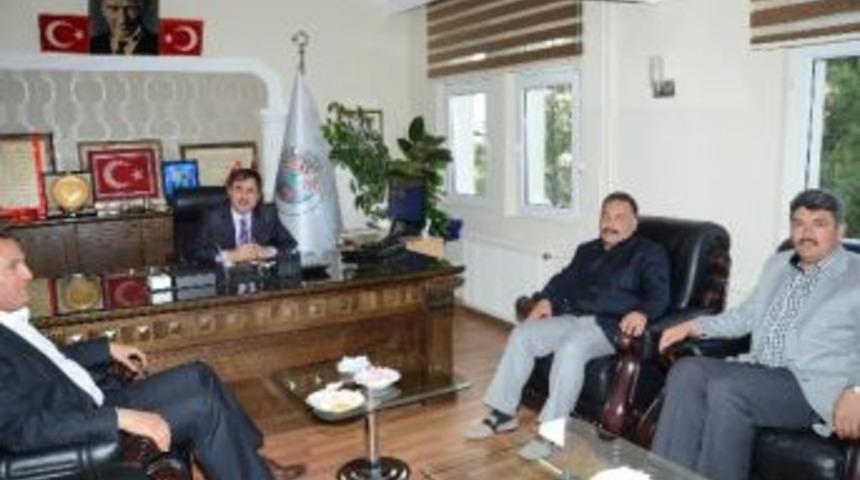 Emniyet M&uuml;d&uuml;r&uuml; Fikret Salmaner'den Derende Belediye Başkanı S&uuml;leyman Eser&rsquo;e Ziyaret