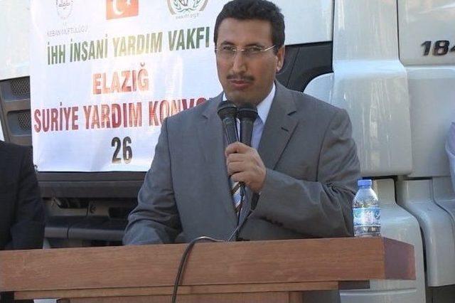 Keban İl&ccedil;esinden Suriye ye 1 Tır Dolusu Un Yardımı 3
