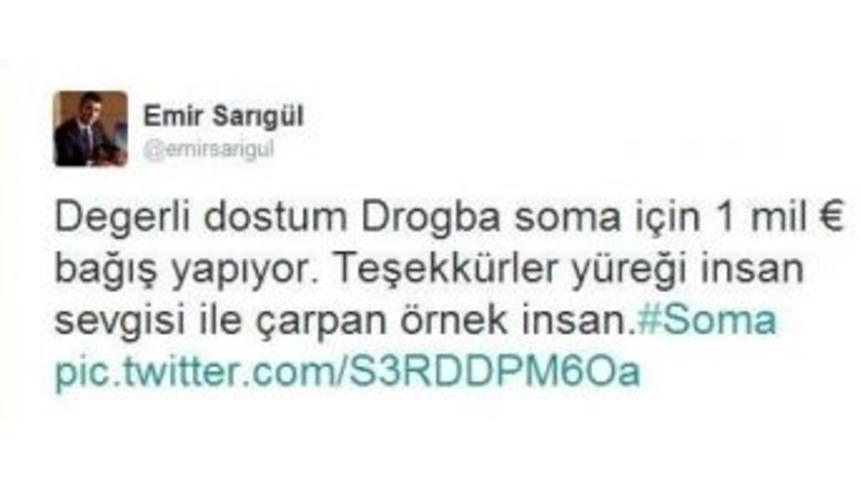 Drogba'dan Soma'ya 1 Milyon Euro Yardım