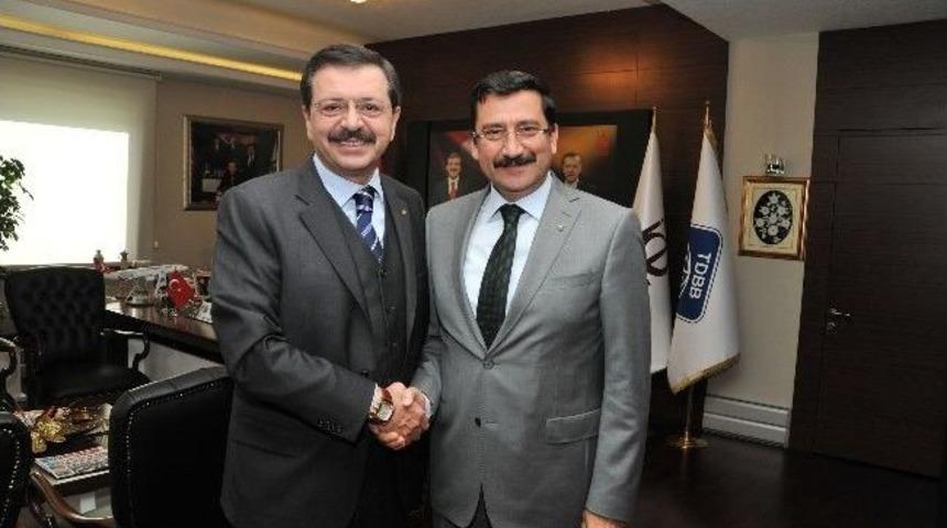 Tobb Başkanı Hisarcıklıoğlu, Başkan Ak&rsquo;ı Ziyaret Etti