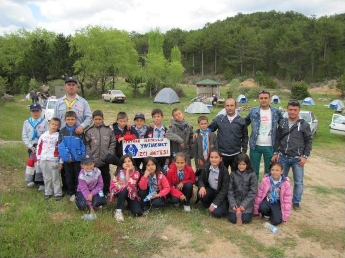 Hisarcık Atat&uuml;rk İlkokulu &Ouml;ğrencilerinin 1 Gecelik &Ccedil;adırlı İzci Kampı