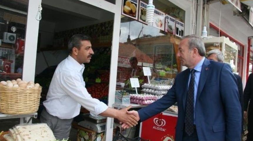 Başkan Şahiner&rsquo;den Esnafa Teşekk&uuml;r Ziyareti
