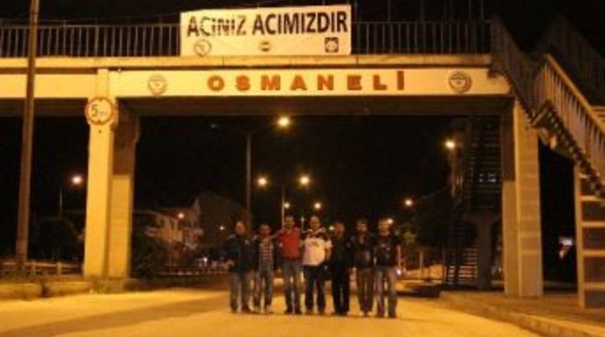Osmaneli'de 3 B&uuml;y&uuml;klerden Ortak "soma" Pankartı