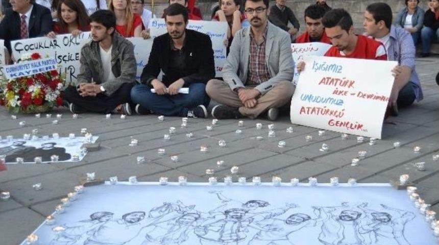 Chp İl Teşkilatından Soma&rsquo;da Hayatını Kaybedenler İ&ccedil;in Oturma Eylemi