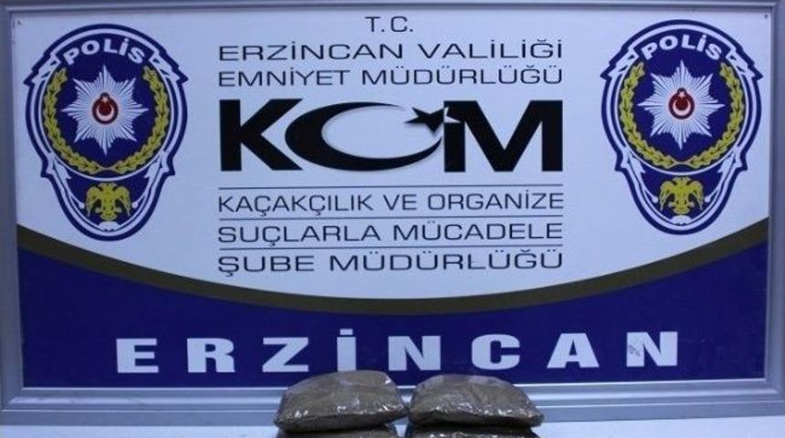 Erzincan&rsquo;da 2 Kilo 600 Gram Esrar Ele Ge&ccedil;irildi