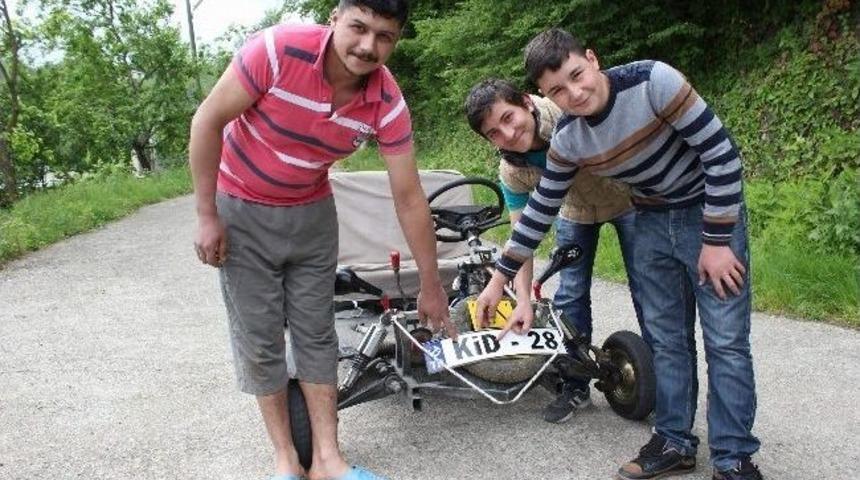 Giresun&rsquo;da Mucit &Ouml;ğrenciler Motosiklet Motorundan Ara&ccedil; Yaptılar