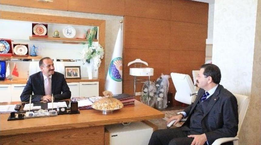Tobb Başkanı Hisarcıklıoğlu, Başkan Duruay&rsquo;ı Kutladı