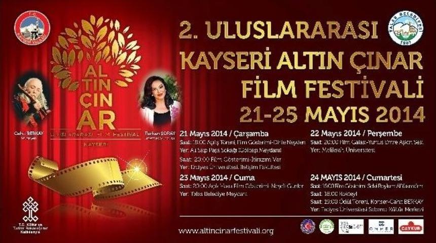 2. Kayseri Altın &Ccedil;ınar Film Festivali Başlıyor
