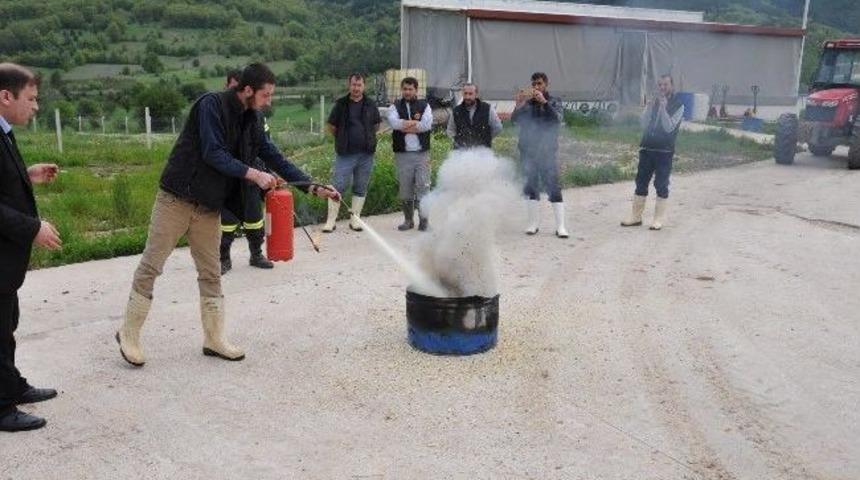 Demir &Ccedil;elik Fabrikası Personeline Yangın Eğitimi