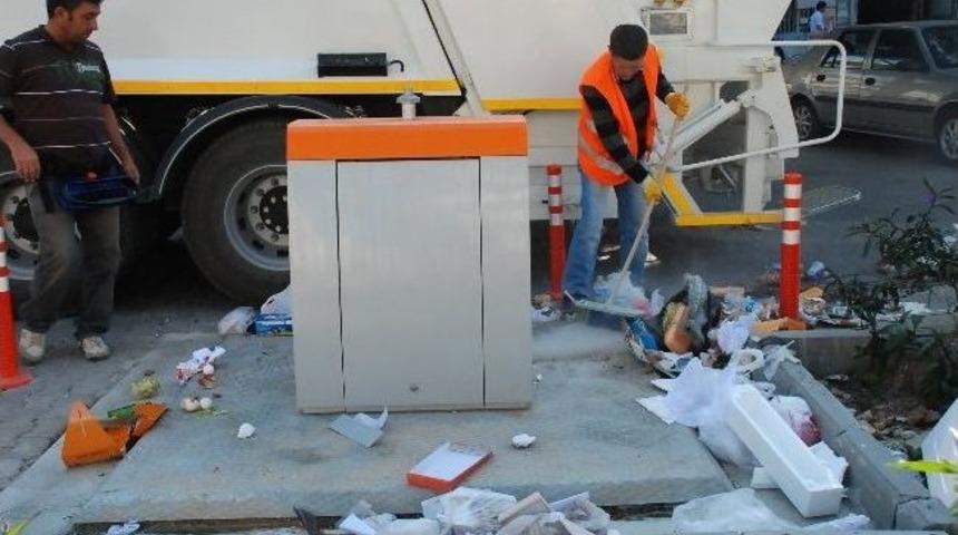 Didim&rsquo;de Yer Altı &Ccedil;&ouml;p Konteynırları Hizmete Girdi