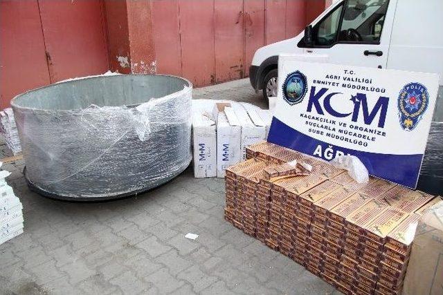 Ağrı&rsquo;da 52 Bin 320 Paket Ka&ccedil;ak Sigara Ele Ge&ccedil;irildi 2