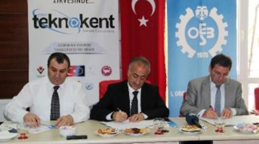 Ata Teknokent - Erzurum Organize Sanayi B&ouml;lgesi İşbirliği İmza T&ouml;reni