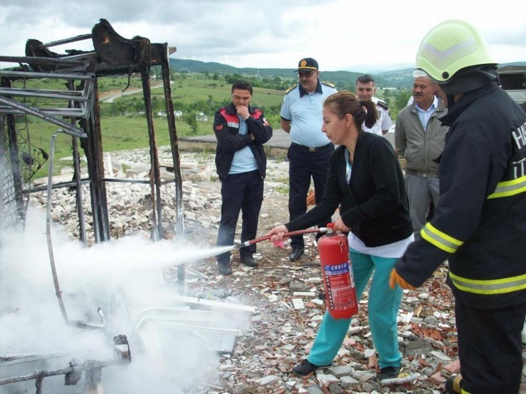 Kavak Devlet Hastanesinde Yangın Tatbikatı