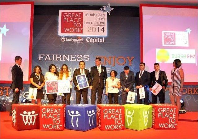 Bursagaz&rsquo;a T&uuml;rkiye&rsquo;nin En İyi İşvereni &Ouml;d&uuml;l&uuml; 1