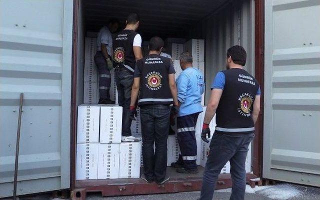 Mersin'de 2 Milyon 317 Bin Paket Kaçak Sigara Ele Geçirildi