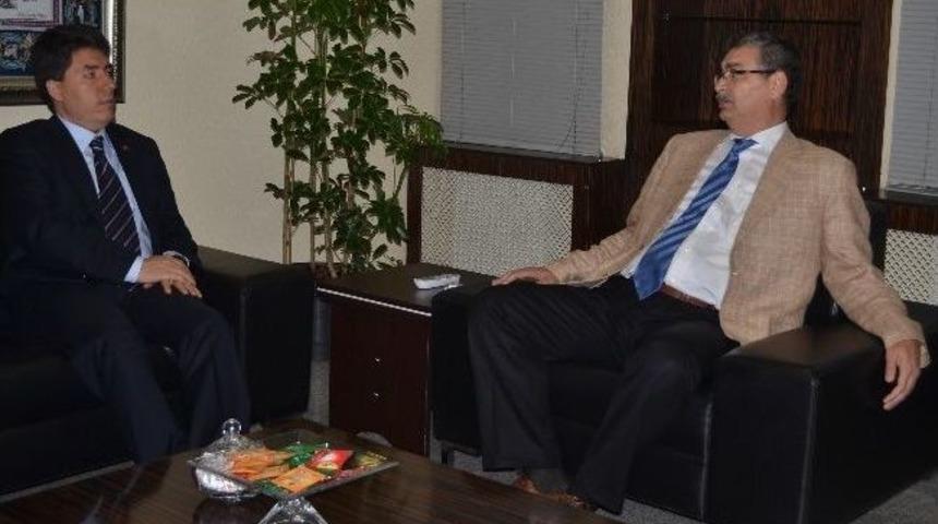 Mardin Valisi Cengiz'den Başkan G&uuml;ven&ccedil;'e Ziyaret