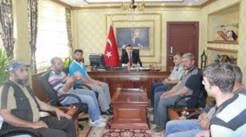 Suriyeli Muhtarlardan Kaymakam Sarı'ya 'soma' Ziyareti