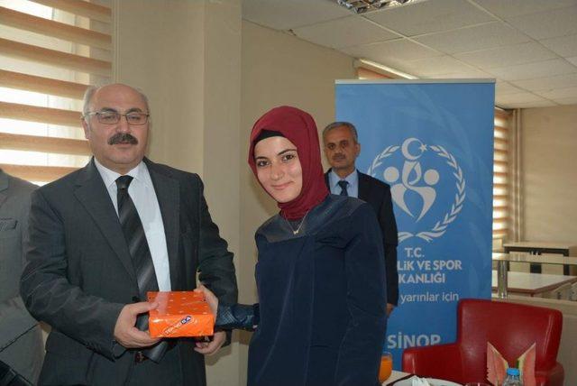 Sinop ta Başarılı Sporculara &Ouml;d&uuml;l 2
