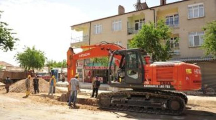 Karaman'da Alt Yapı &Ccedil;alışmaları S&uuml;r&uuml;yor