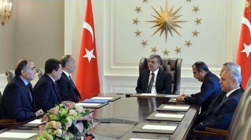 T&uuml;rk-iş Heyeti &Ccedil;ankaya K&ouml;şk&uuml;'nde