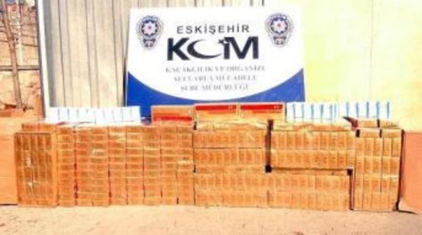 Eskişehir&rsquo;de 4 Bin 197 Paket Ka&ccedil;ak Sigara Ele Ge&ccedil;irildi