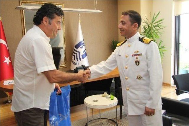 Gemi Komutanları Başkan Kocadon u Ziyaret Etti 2