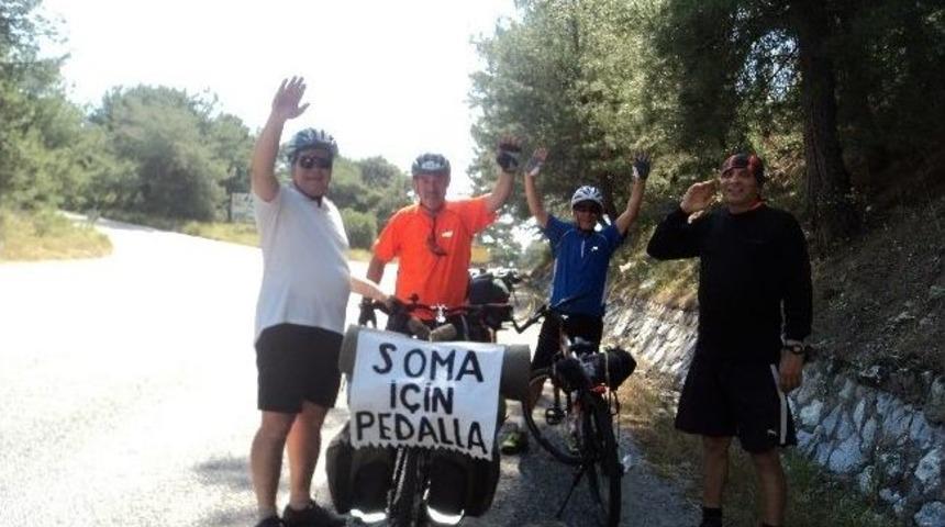 Sel&ccedil;uk Bisiklet Takımı Soma Şehitleri İ&ccedil;in Yola &Ccedil;ıktı