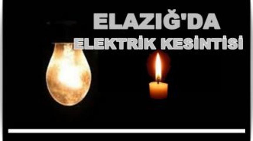 Elazığ&rsquo;da Elektrik Kesintisi