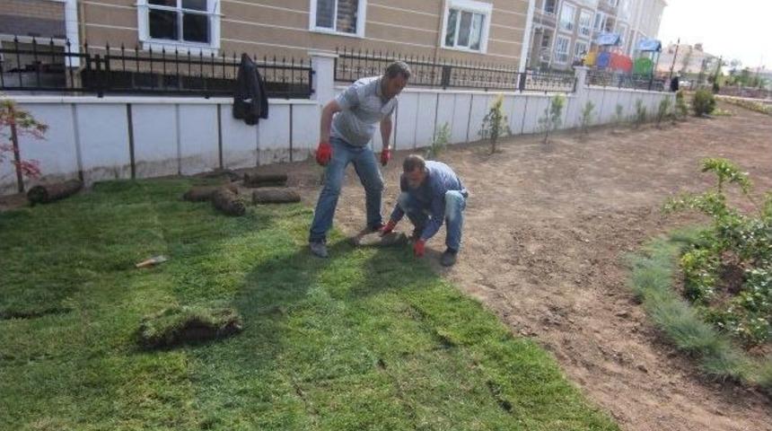 Yeşili Bol &Ccedil;ocuk Oyun Parkı Tamamlanıyor