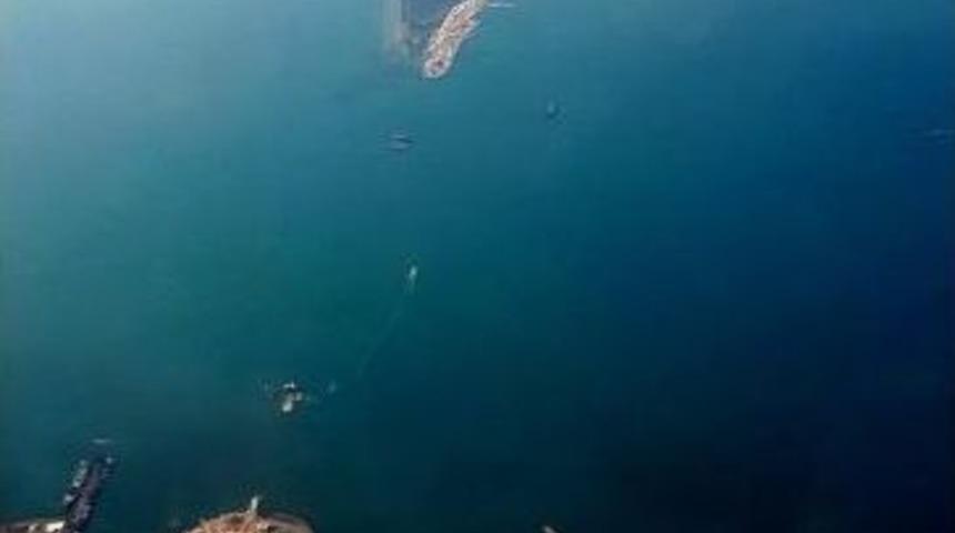 K&ouml;rfez K&ouml;pr&uuml;s&uuml;'ndeki İnşaat Havadan G&ouml;r&uuml;nt&uuml;lendi