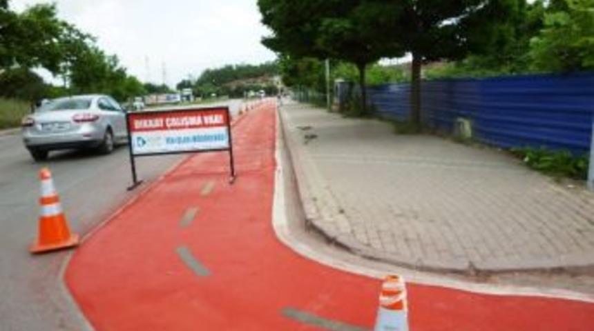 İzmit&rsquo;te 17 Kilometre Bisiklet Yolu Var