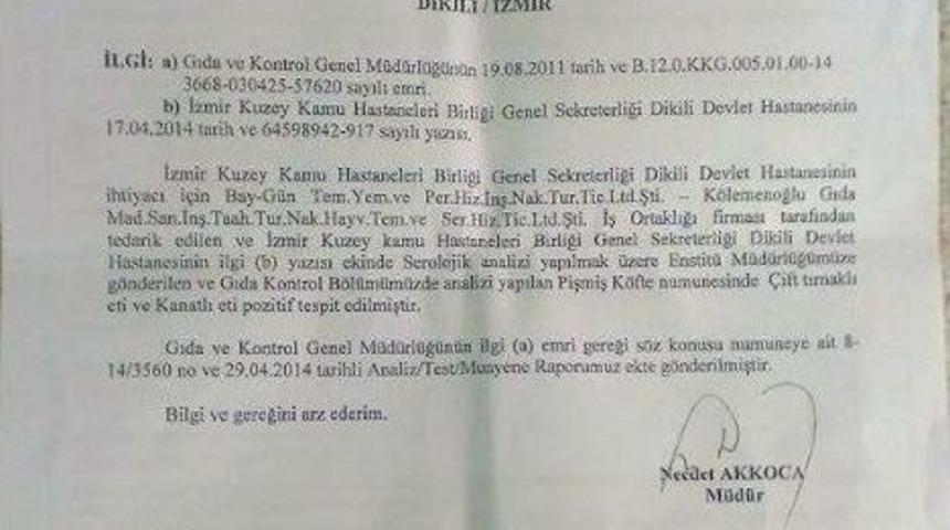 Hastane Yemekleri Uygunsuz &Ccedil;ıktı