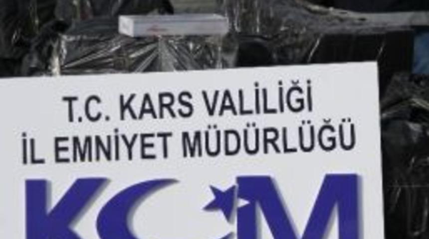 Kars&rsquo;ta 6 Bin Paket Ka&ccedil;ak Sigara Ele Ge&ccedil;irildi
