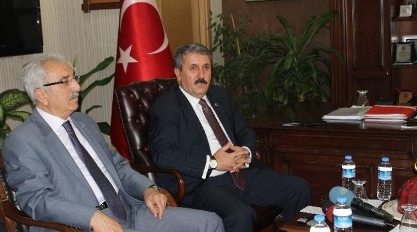 Bbp Genel Başkanı Destici, Demokrat Parti Genel Başkanı Uysal İle G&ouml;r&uuml;şt&uuml;