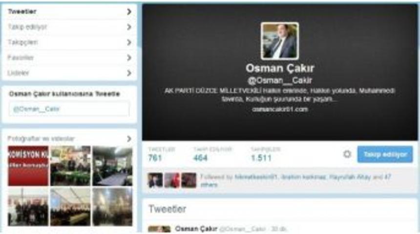 Ak Parti D&uuml;zce Milletvekilinin Twitter&rsquo;i &Ccedil;alındı