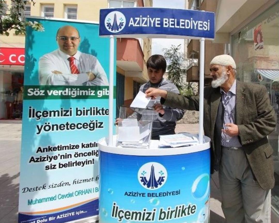 Aziziye Belediyesi Vatandaşa Soruyor; &ldquo;&ouml;nceliğiniz, &Ouml;nceliğimiz&rdquo;