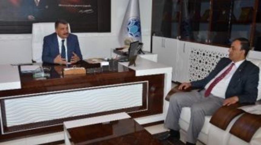 Ticaret Borsası Başkanı G&uuml;rsel &Ouml;zbey&rsquo;den Başkan Selahattin G&uuml;rkan&rsquo;a Ziyaret