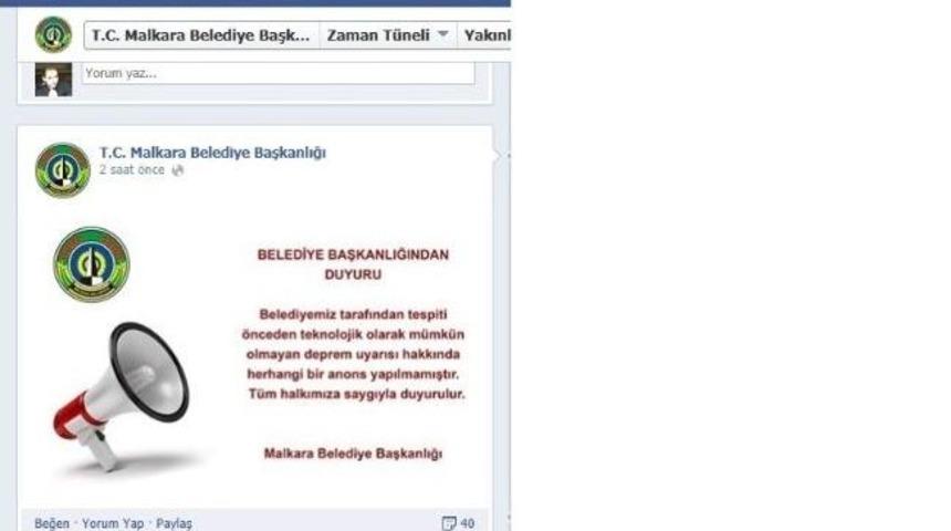 Malkara&rsquo;da &ldquo;deprem Olacak&rdquo; Dedikodusu Paniğe Neden Oldu