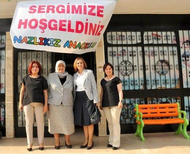 Nazlı Kız Anaokulu Miniklerinden Resim Sergisi