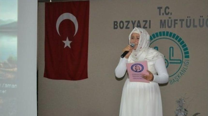 Bozyazı&rsquo;da İmam Hatip &Ouml;ğrencilerinden Şiir Dinletisi