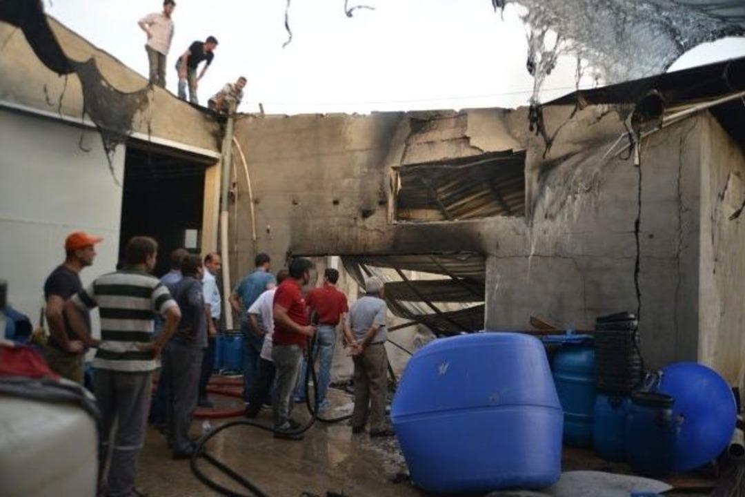 Turşu İmalathanesinde Korkutan Yangın