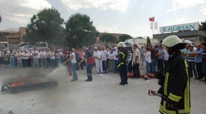 Denizli Osb&rsquo;de Yangın Tatbikatı