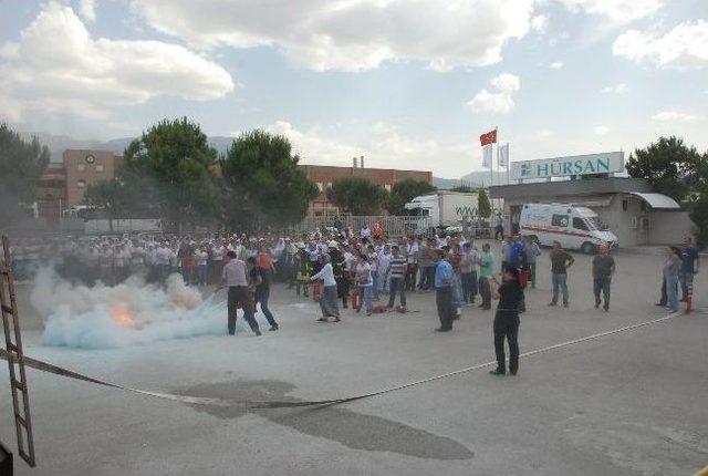 Denizli Osb’de Yangın Tatbikatı