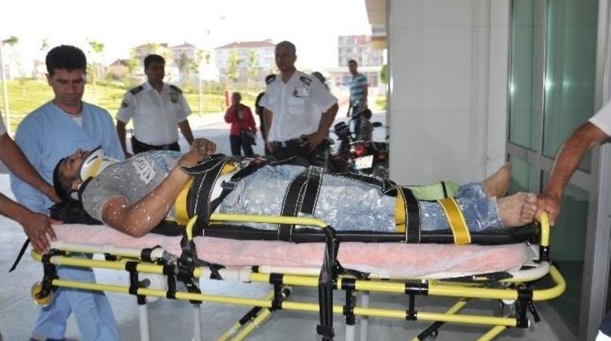 Elektrik Akımına Kapılan İş&ccedil;i Yaralandı